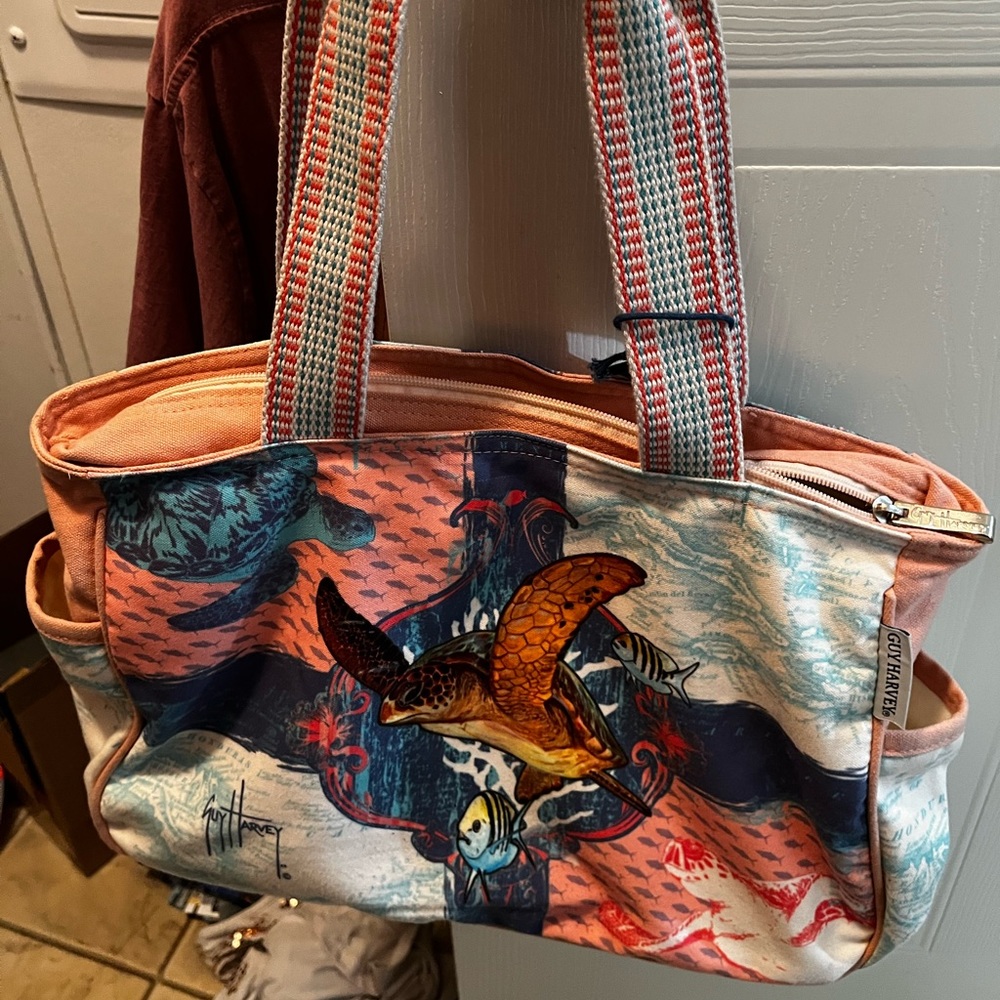 Guy Harvey sea turtle purse
